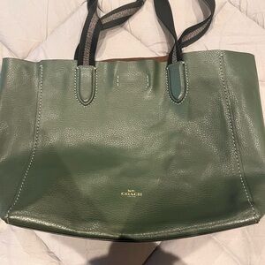 Coach Sage Green Leather Tote